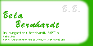 bela bernhardt business card